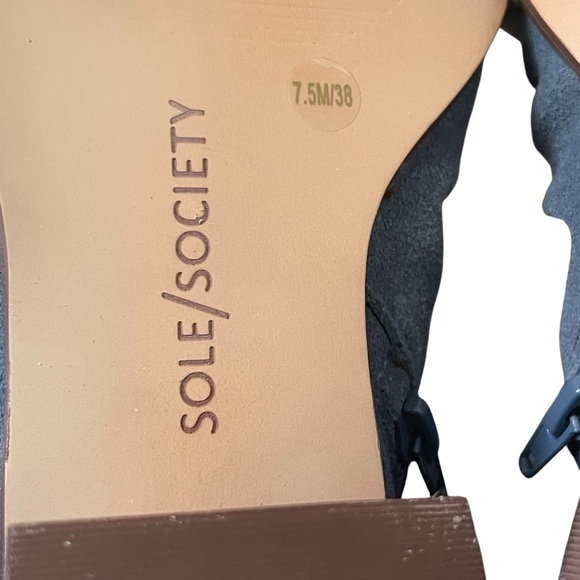 NWOT Women's Blue Suede Ankle Boots SOLE SOCIETY Size 7.5 - Picture 14 of 15